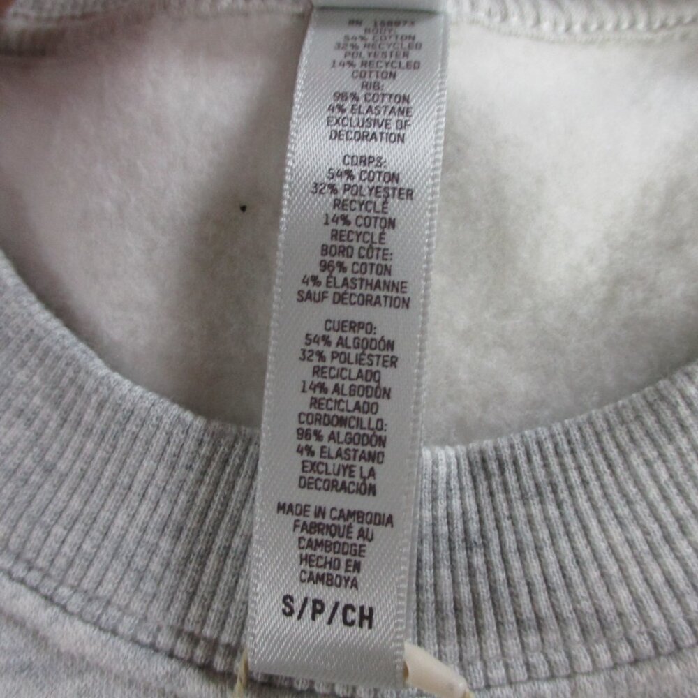 SKIMS Fleece Lounge Crewneck Sweatshirt Mens Small Light Heather Gray Pullover - Picture 5 of 9